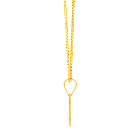 22K Yellow Gold Initial U Pendant with gold weight of 0.82g