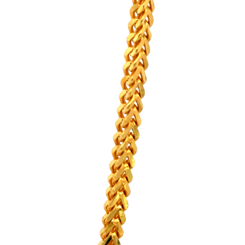 22K Yellow Gold Small Wheat Spiga Chain