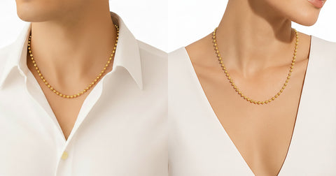 20'' Ball Bead Yellow Gold 2MM