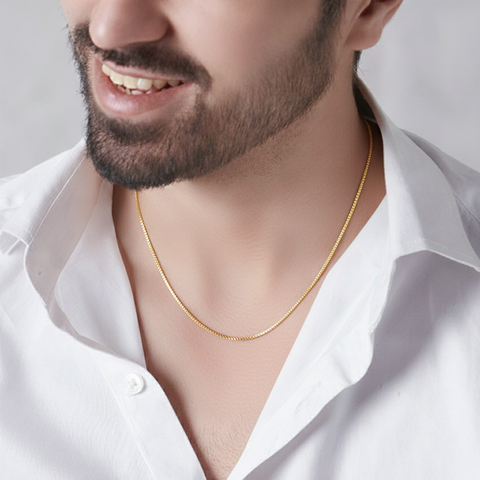 18'' Box Two Tone Gold 1MM