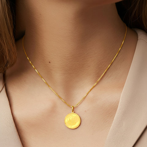 22K Yellow Gold Classy Medium Pendant with gold weight of 2.99g