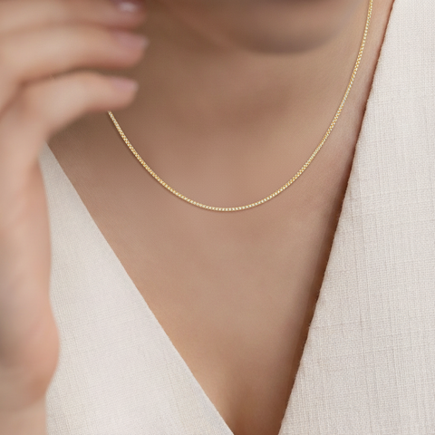 18'' Box Two Tone Gold 1MM