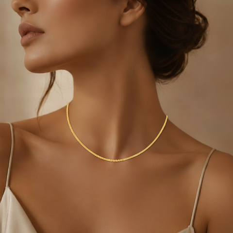 18.5'' Yellow Gold Fancy Fox 1MM