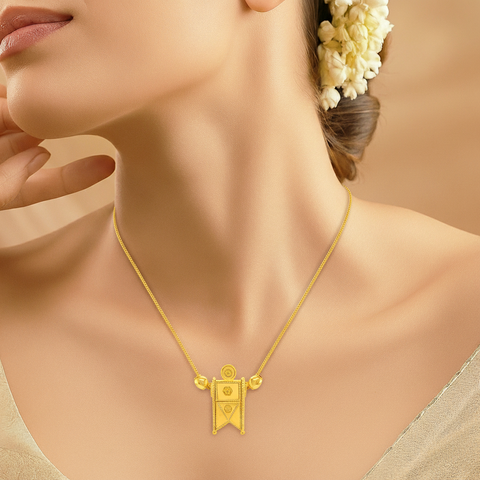 22K Yellow Gold Thali Large Pendants with gold weight of 9.18g