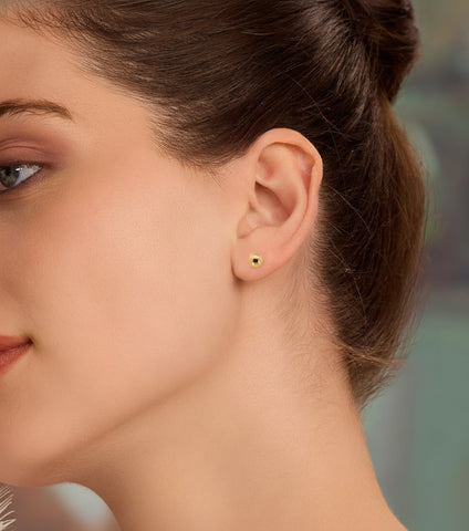 22k Yellow Gold Ball-Bead Medium Earrings with gold weight of 2.66g