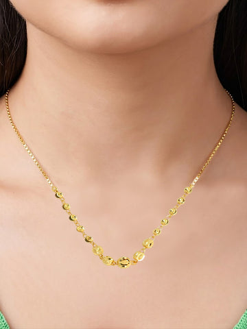 22K Yellow Gold Ball-Bead Exquisite Necklace