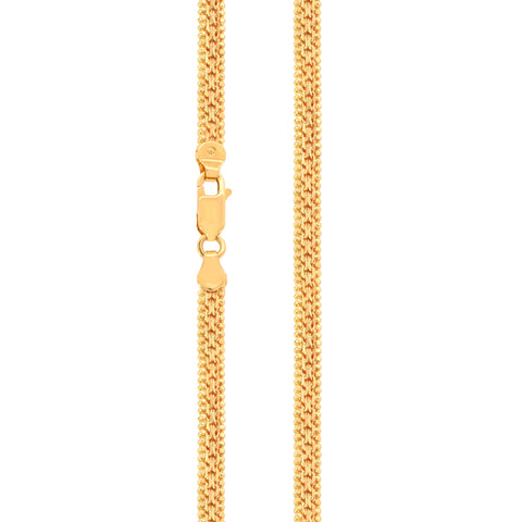 16''  Yellow Gold Ornate Flat Chain 3MM