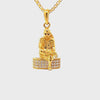 22K Yellow Gold Religious Sai Baba Medium Pendants with gold weight of 4.34g