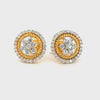 22k Yellow Cubic Zirconia Studs Fancy Earrings with gold weight of 4.53g