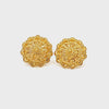 22k Yellow Gold Filigree Medium Earrings with gold weight of 6g