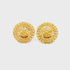 22k Yellow Gold Filigree Large Earrings with gold weight of 7.92g