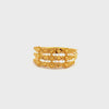 22k Yellow Gold Stacked Filigree Rings in size 7 and total gold weight of 2.71g