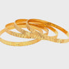 22K Yellow Gold Designer Bangles in size 2.6 and gold weight of 64g