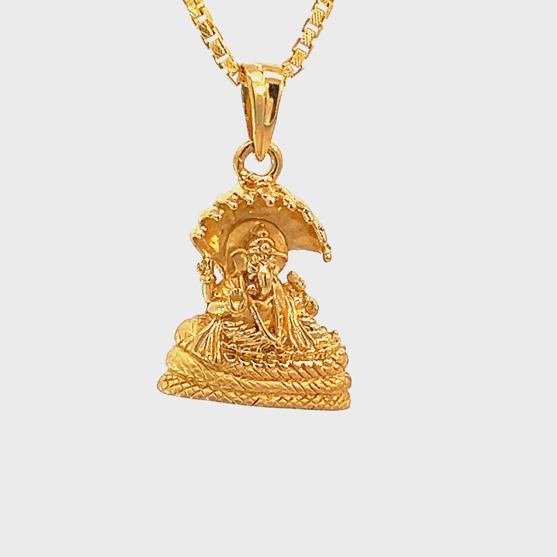 22k Yellow Gold Religious Ganesh Medium Pendants with gold weight of 6.21g