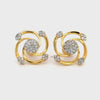 22k Yellow Cubic Zirconia Fancy Earrings with gold weight of 6.34g