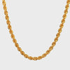 22K Yellow Gold Solid Medium Rope Chain