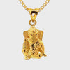 22K Yellow Gold Religious Ganesh Small Pendants with gold weight of 3.12g