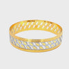 22K Two Tone Gold Fancy Bangles in size 2.5 and gold weight of 59.5g