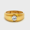 22k Yellow Cubic Zirconia Bands Mens Rings in size 10 and total gold weight of 7g