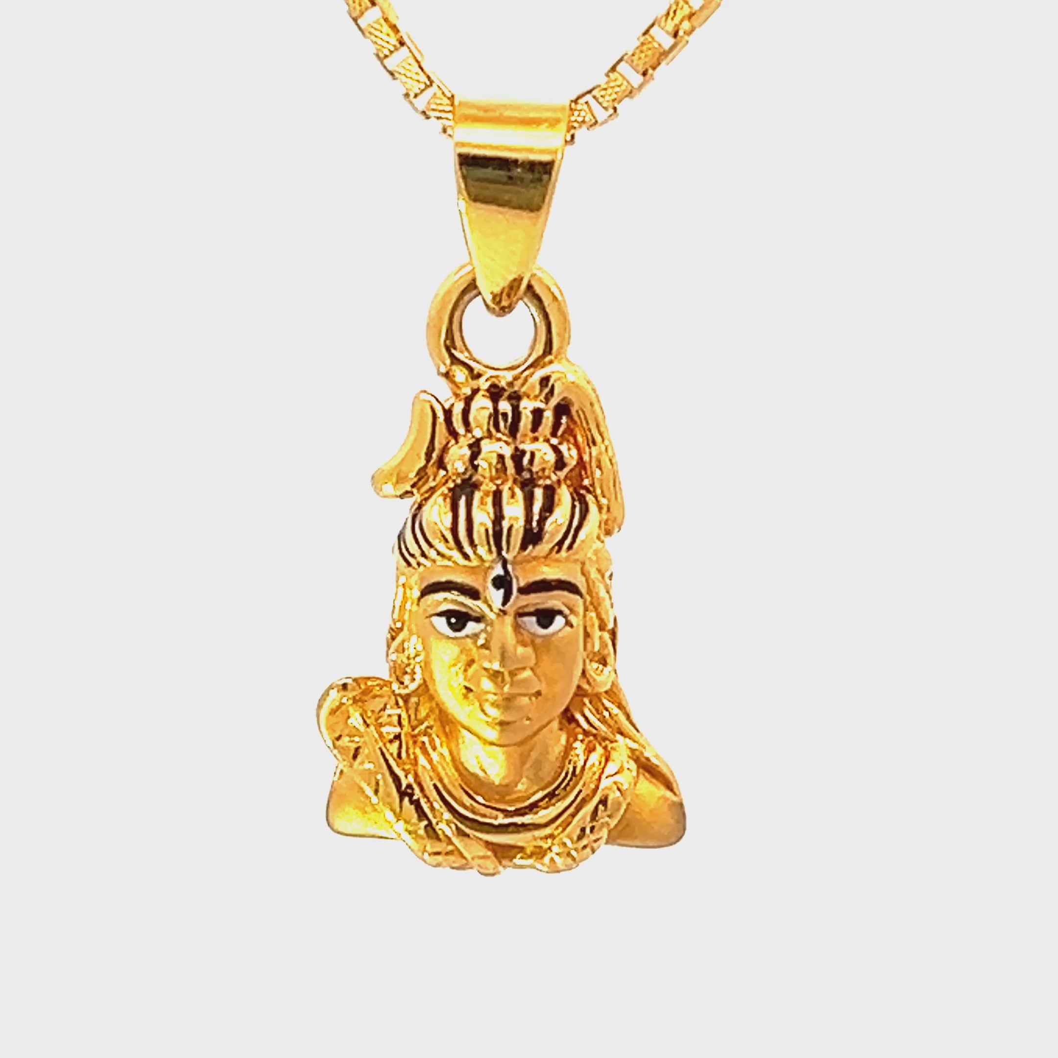 22K Yellow Gold Religious Vishnu Small Pendants with gold weight of 2g