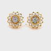 22k Yellow Cubic Zirconia Studs Fancy Earrings with gold weight of 5.63g