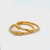 22K Yellow Gold Pipe Bangles in size 2.4 and gold weight of 44.5g