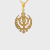 22K Yellow Gold Religious Khanda Large Pendants with gold weight of 3.86g