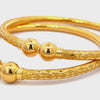 22K Yellow Gold Pipe Bangles in size 2.3 and gold weight of 26.3g