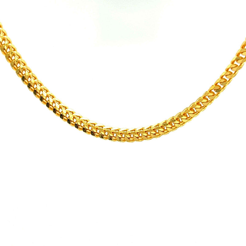 Spiraling Squares 22K Gold Chain For Men