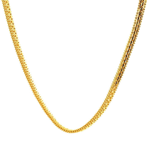 Men's 22K Gold 31.5 Inch Cubed Box Chain