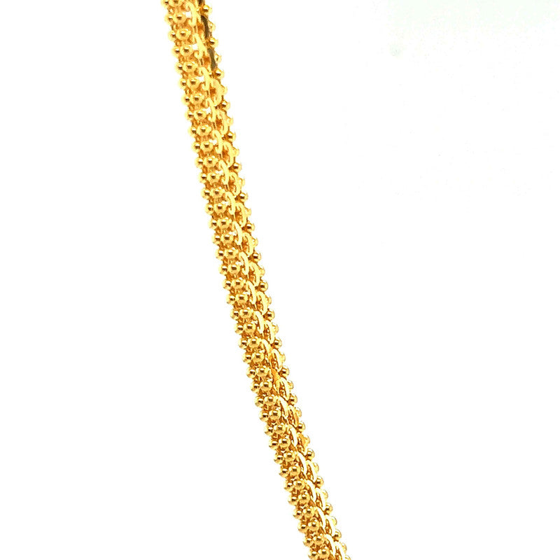 Men's 22K Gold 31.5 Inch Cubed Box Chain