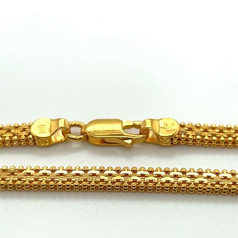 Men's 22K Gold 31.5 Inch Cubed Box Chain