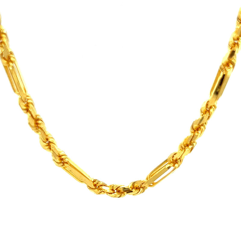 22K Gold Chain Figaro 23 Inches