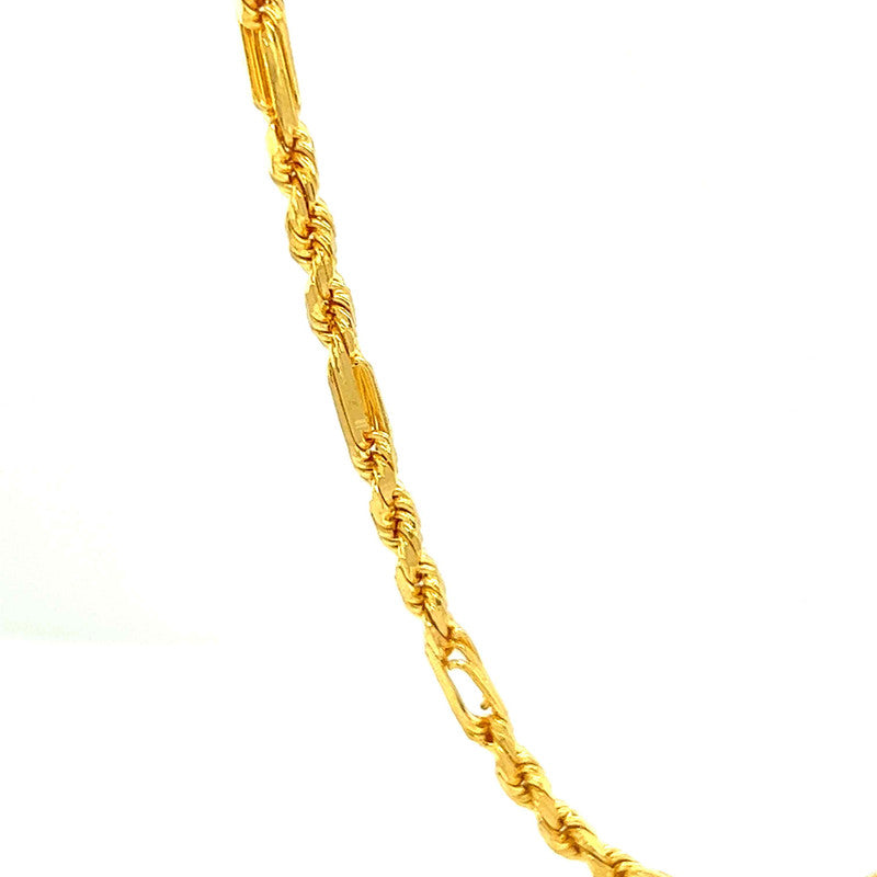 22K Gold Chain Figaro 26 Inches