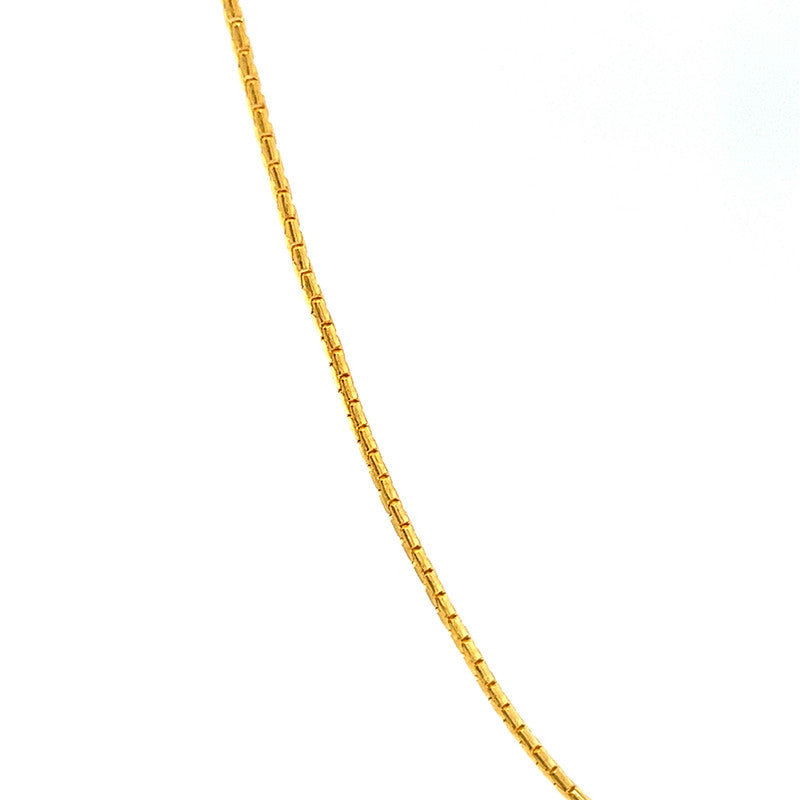 22K Gold Sleek 16 Inch Snake Chain