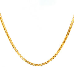 22K Gold Classic 18 Inch Box Chain