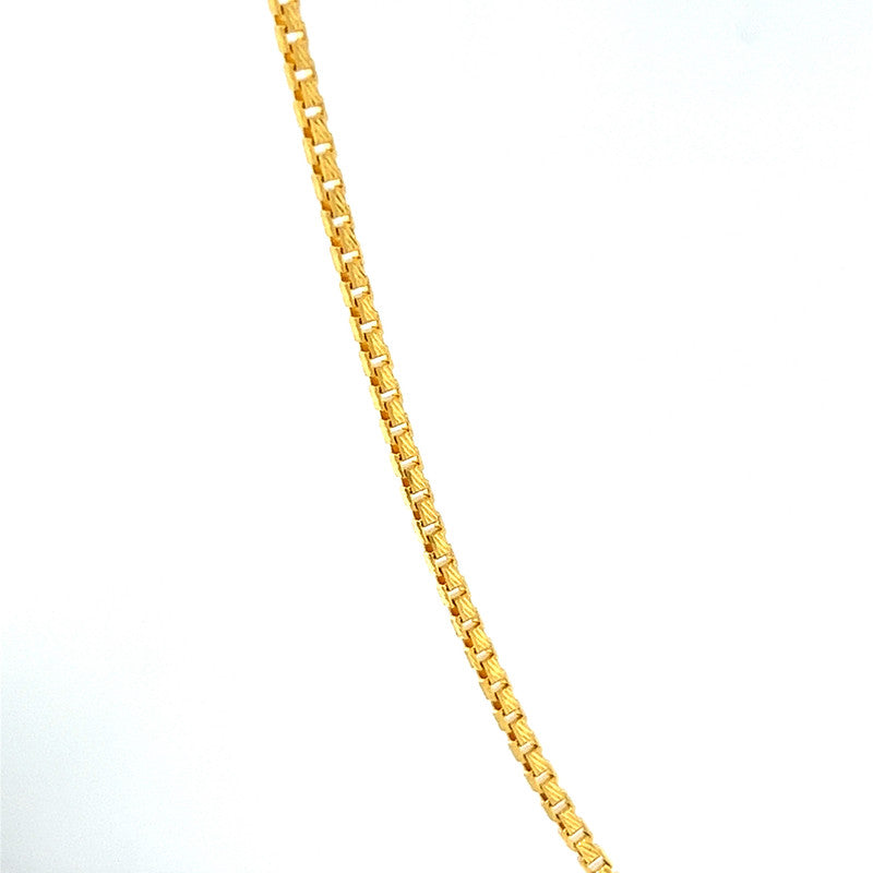 22K Gold Classic 18 Inch Box Chain