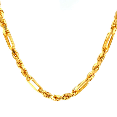 22K Gold 26 Inch Figario Chain