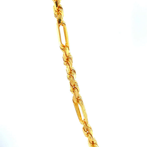 22K Gold 26 Inch Figario Chain