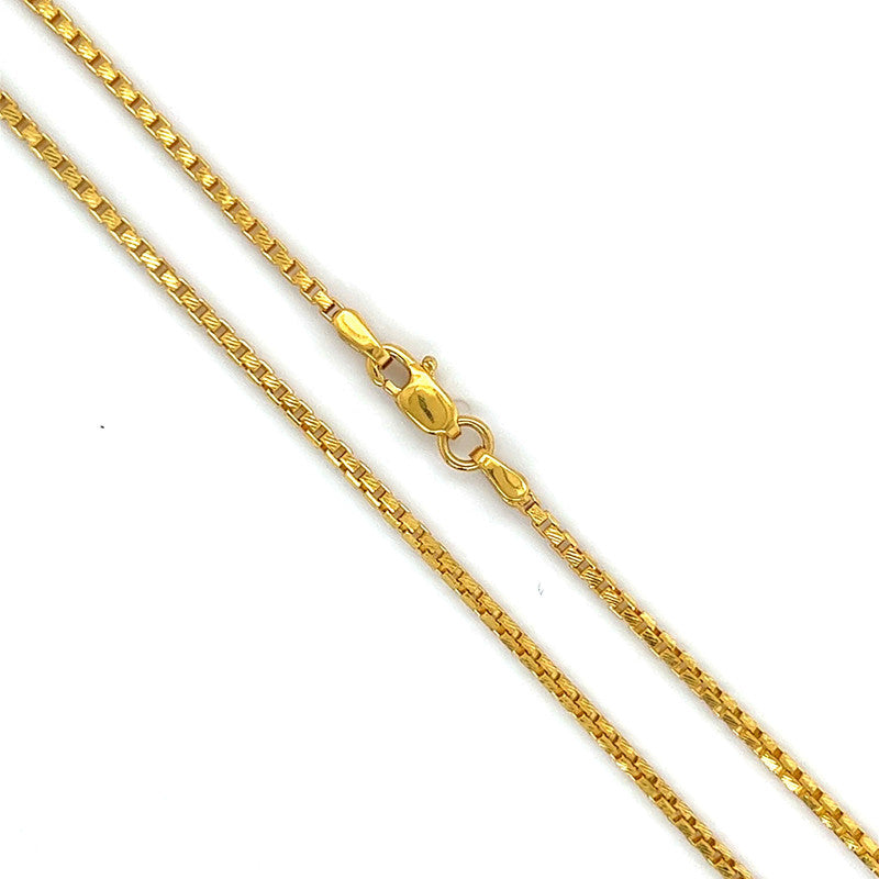 22K Gold 20 Inch Box Chain