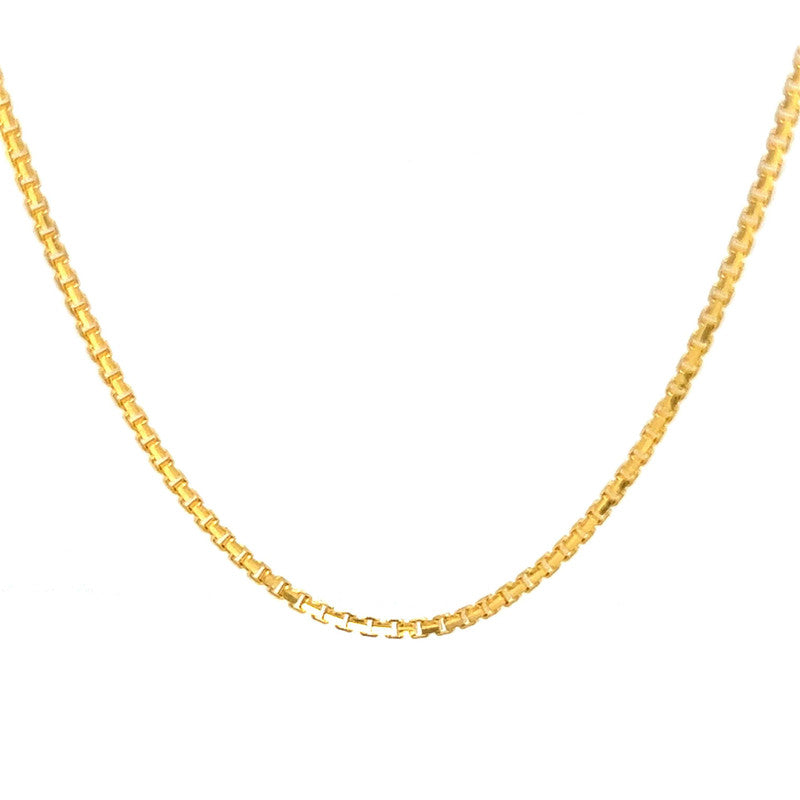 22K Gold Classic 20 Inch Box Chain