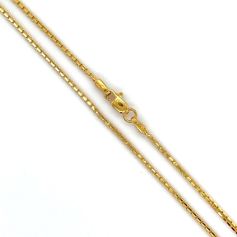 22K Gold Classic 20 Inch Box Chain