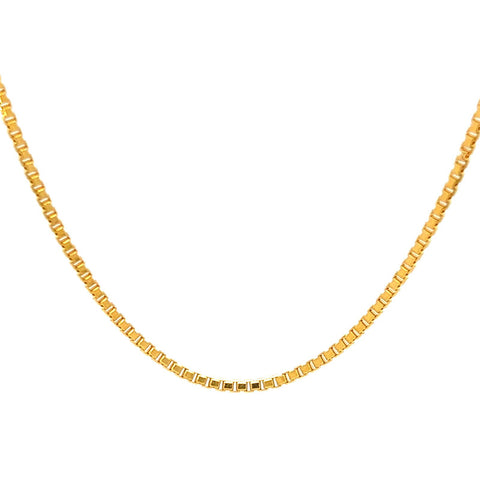 22K Gold Stylish 18 Inch Box Chain