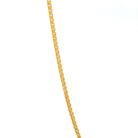 22K Gold Stylish 18 Inch Box Chain