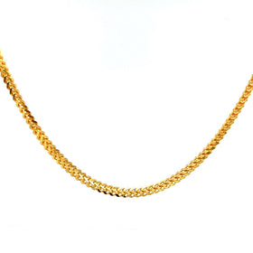 22K Gold 24 Inch Solid Classic Foxtail Chain