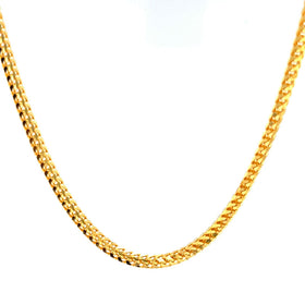 22K Gold Thick 20 Inch Foxtail Chain