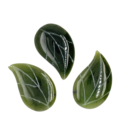 Curved Leaf-shaped Jade Stone