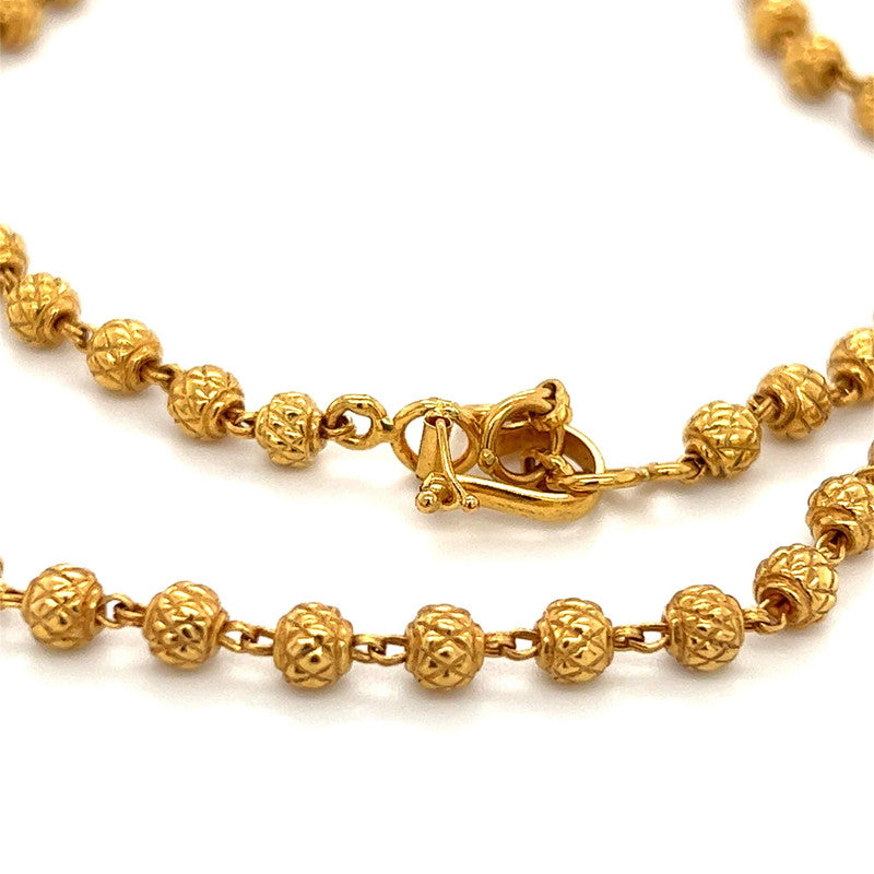 22k Gold 21 Inch Mohan Mala Necklace Gold Palace