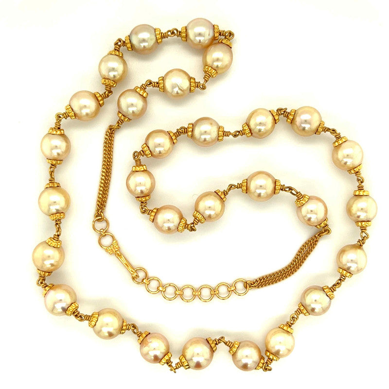 22K Gold Essential Statement Pearl Necklace