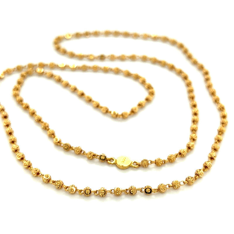 22K Gold Tiny Bead Necklace